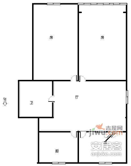 和新南苑2室2厅1卫95㎡户型图