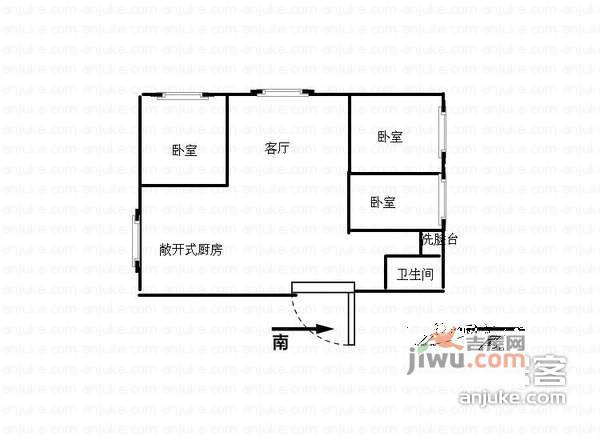 凤凰北苑3室2厅1卫133㎡户型图