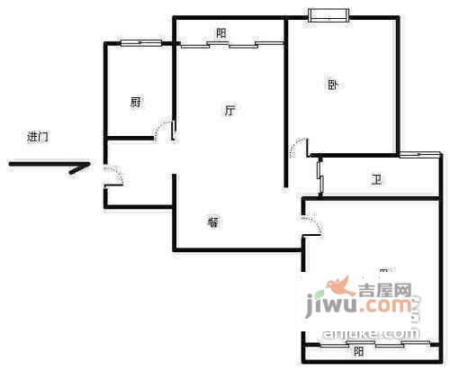 凤凰北苑2室2厅1卫107㎡户型图