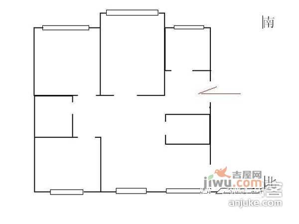 三塘南村3室2厅1卫115㎡户型图