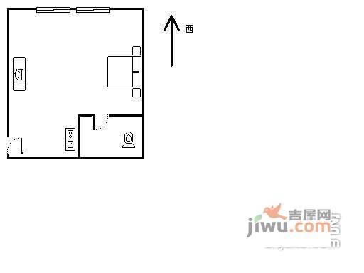 星都嘉苑1室0厅1卫47㎡户型图