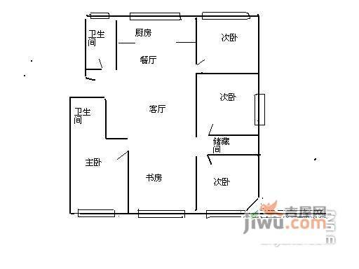 温州村4室2厅2卫175㎡户型图