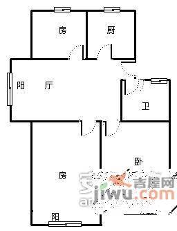 温州村3室1厅1卫94㎡户型图