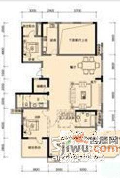 昆仑橡树园4室2厅2卫210㎡户型图