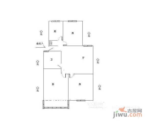 南肖埠景和苑3室2厅1卫103㎡户型图