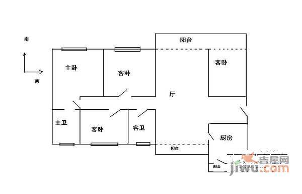 白鹭郡北4室2厅2卫208㎡户型图