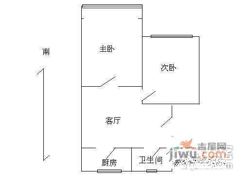 金秋花园2室2厅1卫92㎡户型图