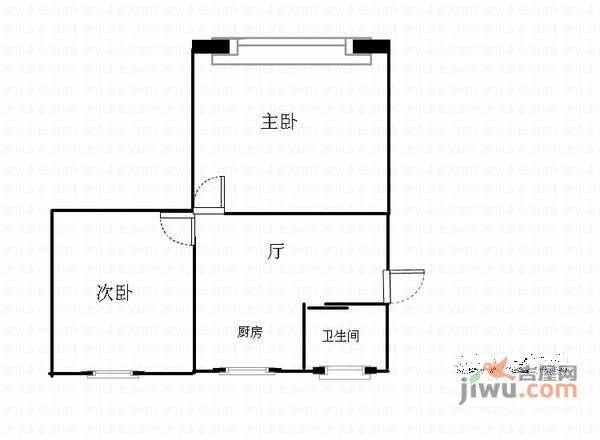 胜利新村2室1厅1卫70㎡户型图