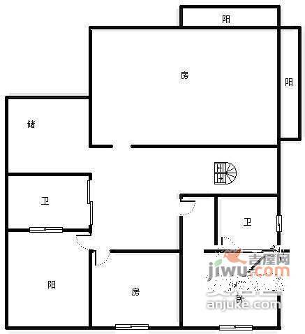 通策广场3室2厅2卫170㎡户型图