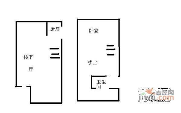 通策广场2室1厅1卫88㎡户型图