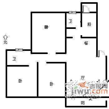 钱江时代公寓3室2厅2卫179㎡户型图