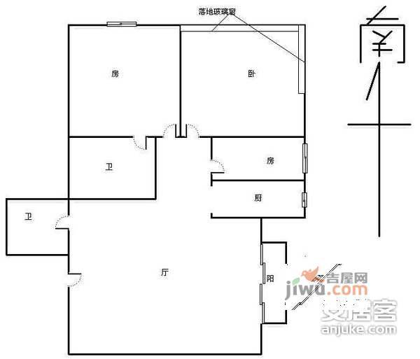 钱江时代公寓3室2厅2卫179㎡户型图