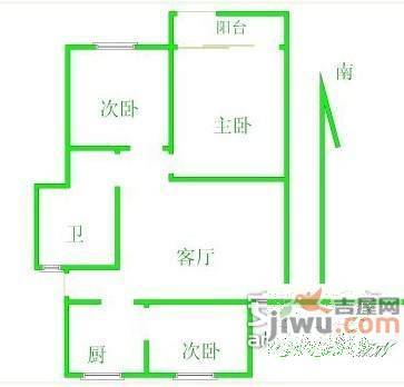 大关西六苑3室2厅1卫85㎡户型图