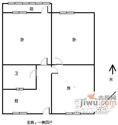 环西新村3室1厅1卫90㎡户型图