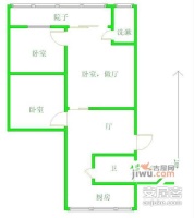 松木场河东2室2厅1卫72㎡户型图