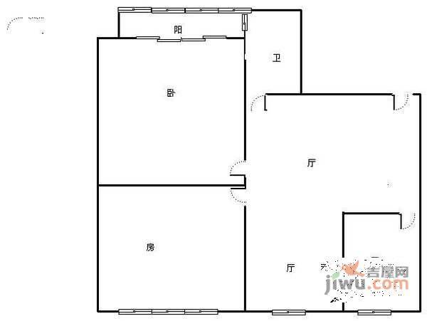 天城铭园2室2厅1卫74㎡户型图