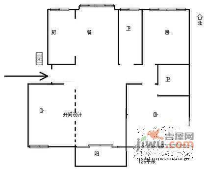 水木清华苑3室2厅2卫181㎡户型图