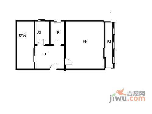 五里塘苑1室1厅1卫67㎡户型图