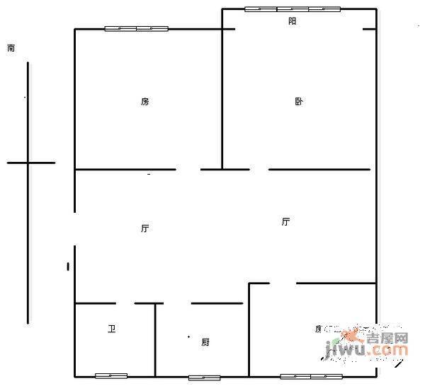 商教苑社区3室1厅1卫70㎡户型图