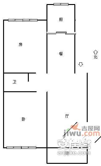 欣龙华府2室2厅1卫户型图