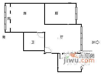 大关东九苑2室2厅1卫70㎡户型图