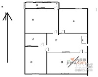 翠苑二区3室1厅1卫80㎡户型图