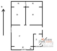 庆丰新村2室2厅1卫75㎡户型图