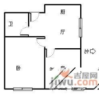 庆丰新村3室1厅1卫84㎡户型图