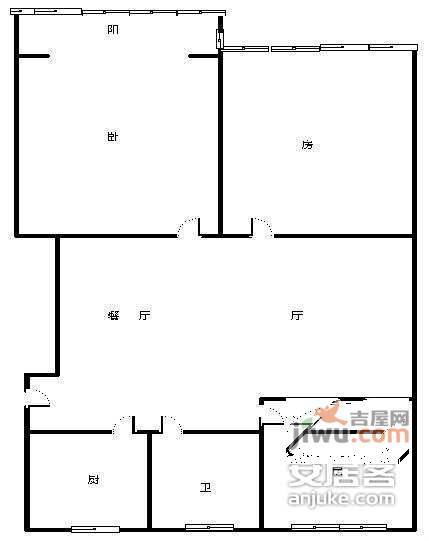 永康苑3室1厅1卫120㎡户型图