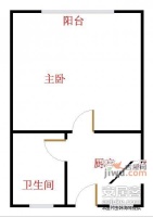 景芳东区1室0厅1卫31㎡户型图
