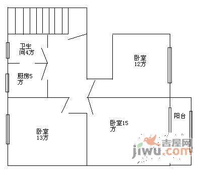 夕照新村3室1厅1卫75㎡户型图