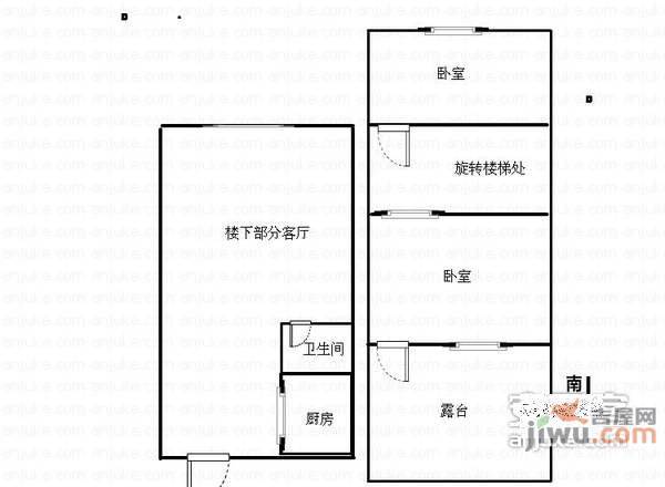中庆第6大道金沙居2室2厅2卫113㎡户型图
