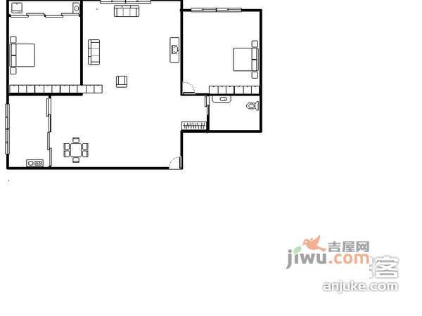 天阳棕榈湾2室2厅2卫94㎡户型图