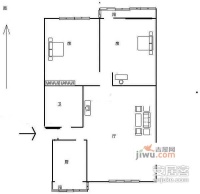 天阳上河2室1厅1卫87㎡户型图