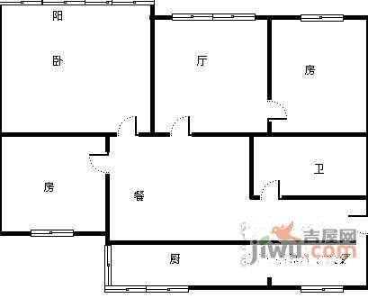 孩儿巷小区3室2厅1卫户型图