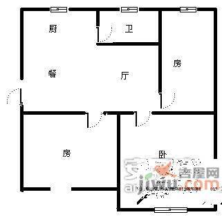 高教新村3室2厅2卫86㎡户型图