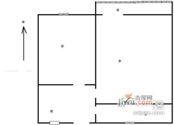 艮园2室0厅1卫46㎡户型图