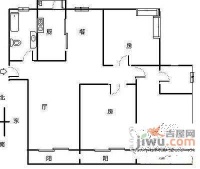 一清新村3室2厅2卫100㎡户型图