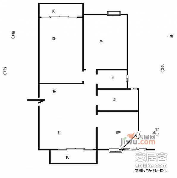 名城燕园3室1厅1卫89㎡户型图