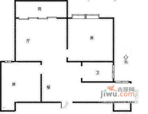 名城燕园2室1厅1卫114㎡户型图