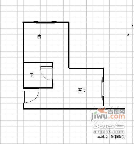 金龙钱江MOHO1室1厅1卫56㎡户型图