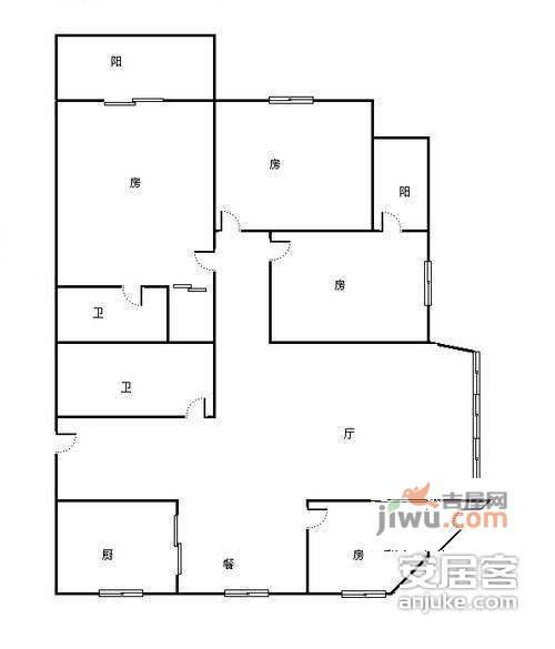 宋都凯旋苑3室2厅2卫132㎡户型图