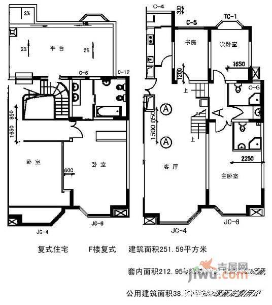 兰桂花园5室2厅3卫户型图