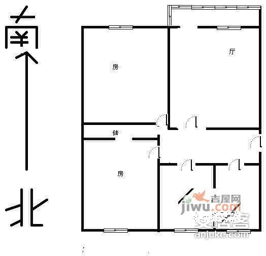 武林门新村3室1厅1卫100㎡户型图