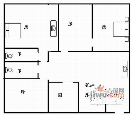 嘉绿苑北区4室2厅2卫156㎡户型图