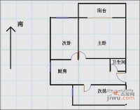 嘉绿苑北区2室2厅2卫90㎡户型图