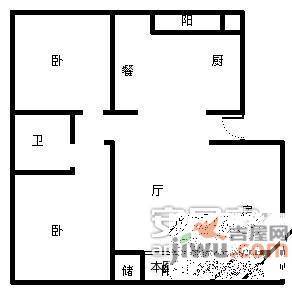 良渚文化村白鹭郡3室2厅1卫118㎡户型图