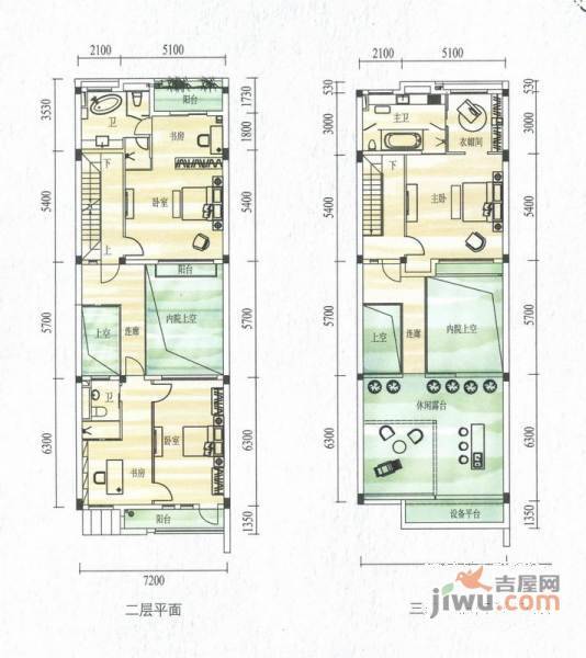 西溪里瑾园5室3厅3卫290㎡户型图