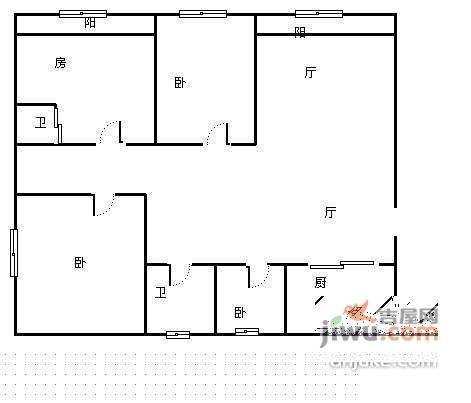 金都华庭4室2厅2卫189㎡户型图