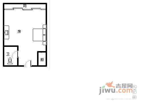 观巷小区1室0厅1卫29㎡户型图